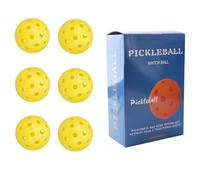 AMSLSIU Experience Pickleball Like Never Before With 6-Piece Set Of PE Balls 6 Piece/set 40 Holes Pickleball Portable, Yellow