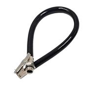 AMSLSIU Extension Hose Universal Tire Inflator With Quick Connect Lock On Adapter Air Compressor Pump Attachment Tire Inflator Hose Clip Connector Quick Inflation, Black