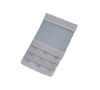 AMSLSIU Extension Strap Bra Extenders 3 Rows 3 Hooks Elastic Multicolor Adjustable Clip Lingerie for Intimates Underwear, silver gray