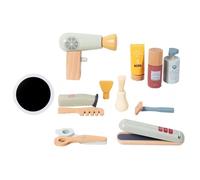 AMSLSIU Fashion Cutting Makeup Toy Hair Stylist Kits Enrich Playtime With Accessories Support Learning Through Fun Hairdressing Play Hair Salon Wooden Play Set Dresser Stylist