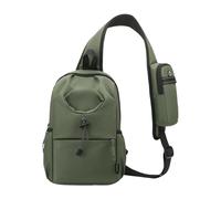AMSLSIU Fashionable Sling Bag Durable Waterproof Crossbody for Explorers Polyester Crossbody Bag Shoulder Lightweight, Green