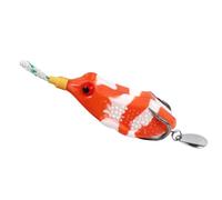 AMSLSIU Fishing Lures Soft Silicone Lifelike Modified Thunder Frog Bait Eye-catching Realistic Tackle Fish Fittings Outdoor, Orange White
