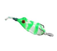 AMSLSIU Fishing Lures Soft Silicone Lifelike Modified Thunder Frog Bait Eye-catching Realistic Tackle Fish Fittings Outdoor, Green White