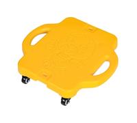AMSLSIU Floor Board With Handle For Kids Heavy Duty Scooter Rocker Training Equipment Gym Class Playground Backyard Sport Flat Scooter For Kids Children Gym Indoor, Yellow, 40x43x11cm