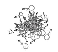 AMSLSIU Fly Fishing Snap 5 Sizes Quick Change Lure Snaps Lightweight Durable Stainless Steel No Knot Connector For Anglers Snap Lure Connector For Jigs Lures Fishing Clips, Silver, XS