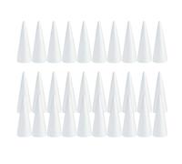 AMSLSIU Foam Cones For Crafts Small DIY Arts Triangle Encourage Innovative Crafts Projects And Fun Learning With Foam Cones Polystyrene Forms For Crafting Cake Topper, White, 150MM