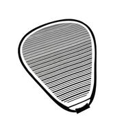 AMSLSIU Foldable Reflector Board Dents Reflector Board With Handle Durable Car Dents Detection Tool Necessary For Vehicle Maintenance Flexible Lined Striped Panel, pear shaped