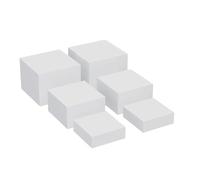 AMSLSIU Food Riser for Buffet Table for Catering Dessert Showcases Treats in Stylish and Organized Manner Made Storage When Turned for Different Display. Display Riser is Made of Thick Acrylic, White