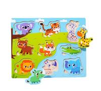 AMSLSIU for Creative 3D Puzzle Animal Shape Puzzles Offer Multisensory Learning Opportunities To Foster Engagement And Curiosity Wooden Toddlers Puzzles