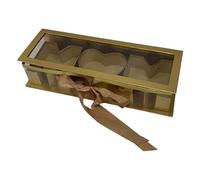 AMSLSIU for Creative Mom Cardboard Letter Shaped Fillable Gift Box Enhances Floral Packaging Experience With Premium Paperboard Fillable Paper Gift Box Chocolate Candy Packaging, Gold,