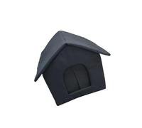 AMSLSIU for Weatherproof Small Dogs and Stray Cats Shelter, Black, M