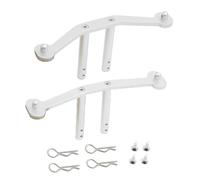 AMSLSIU Front Rear Body Post Set Solid Color Spare Parts Metal Modified Component Shell Mount Posts Modification Frame Fitting, Silver