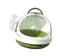 AMSLSIU Hamster Carrier Cage Guinea Pig Cage Suitable For Various Small Animal Housing Needs Keeping Pets Comfortable Hamster Travel Carrier Transparent Portable, green, 18.6x18.6x16cm