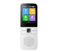 AMSLSIU Handheld Language Translator Rechargeable Real Time Interpreter Device Travel Adults Seniors Learning Accessories, White