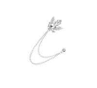 AMSLSIU Hanging Chains Brooches Pin Stylish Way To Elevate Men’s Wardrobe Adding Unique For All Attire Choices Shirt Tie Hat Scarf Dress Coat Brooch Fashion, Silver and White, 3.5x3.2cm