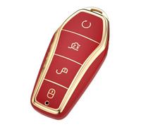 AMSLSIU High And Waterproof Soft And Elastic Key Case To Keys Safe PU Key Case Cover Car Max Impact-resistant , Red , Standard