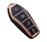 AMSLSIU High And Waterproof Soft And Elastic Key Case To Keys Safe PU Key Case Cover Car Max Impact-resistant , Black , Standard