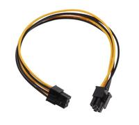 AMSLSIU High Efficiency Power Extension Cable 6 Pin Male To 6 Pin Adapter For Multimedia Systems Saving Money. Made Plastic PCI E Male To For Video Card