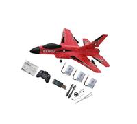 AMSLSIU High-Flying 4GHz Remote Control Aircraft 2 Channels for Boys and Children, Red 3 Battery, 31x24cm
