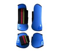 AMSLSIU Horse Tendon Boots Leg Wraps Set Durable PU Leather Allows Comfort While Riding And Training Outdoor Riding Equestrian Accessories Reusable, Blue