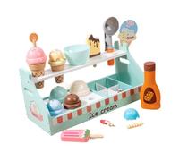 AMSLSIU Ice Cream Set Develops Social Skills Learning Toy Encourages Children To Practice Social Interaction Through Playful Scenarios Pretend Play Kitchen Toy Ice Cream Shop Toys Kids