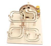 AMSLSIU Intelligence Toy DIY Crafts Projects Ornament Mechanical Roller Coaster Model Building Kits 3D Marble Models Fun Learning Wood Desk Decor Science tional Toys For Kids