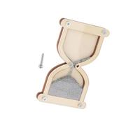 AMSLSIU Interactive Wooden Sandglass Busy Board Accessory Basic Skills for Toddler Toy, Gray, 10 x 6.3cm