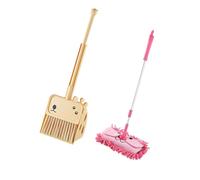 AMSLSIU Kids Cleaning Set Housekeeping Play Set Makes Learning Fun Through Interactive Toddlers Broom Experiences Kids Cleaning Housekeeping Play Playhouse, Pink