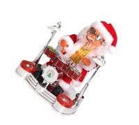 AMSLSIU Kids Electric Santa Claus Playing Realistic Piano Music Dolls Cute Saxophone Toys Exquisite Drum Toy Christmas Decorations, Black