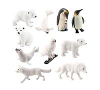 AMSLSIU Life Like Polar Animal Figurines Set Model Figures Home Decor Arctic Animal Diorama Kids Party Favor Or Decor Polar Toy Figurines Set Model Figures