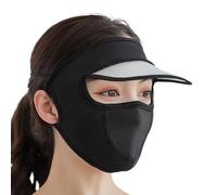 AMSLSIU Light And Insulating UV Comfortable Cycling Comfortable And Breathable Ice Silk Washable Face, black