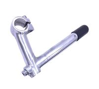AMSLSIU Lightweight Bicycle Quill Stem 4mm 2mm Mounting Ultralight Handle Bar Stem Upgrade For Mountain Biking Gooseneck Handlebar Clamp Bike Riser Sports, Silver