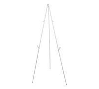 AMSLSIU Lightweight Folding Display Rack with Metal Adjustable for Various Applications Artists On Move Telescoping Display Easel is Made of Metal Poster, White, Expand Height 169cm
