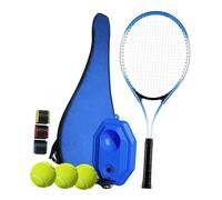 AMSLSIU Lightweight Tennis Racket Balls Training Set Portable Tennis Equipment Beginner Women Men Athletes Professional Single Training is Equipped Ball with Elastic Strings, Style A