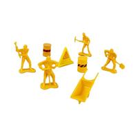 AMSLSIU Lively Cake Decorations Set With Mini Construction Vehicles Cake Toppers Suitable For Various Occasions Street Workers Construction Miniature Kids Model