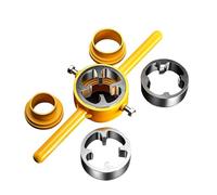 AMSLSIU Long Handle Water Pipe Die Plastic Pipe Threading Die Wire Tap Wrench Comfortable Grip Reducing Hand Fatigue Water Threading Device Reusable for PVC