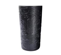 AMSLSIU Medieval Arm Armor Cuff Wrist Guard Quake Pattern PU Leather for Cosplay Exquisite and Sturdy, Black