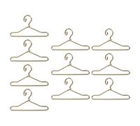 AMSLSIU Metal Mini Doll Clothes Hanger Set Durable Reliable Solution For Organizing Doll Outfits Will Blend Into Toy House Scene. Set Of Miniature Clothes Stand To Organize Doll's Everyday
