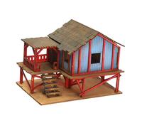 AMSLSIU Miniature House 1/72 Wooden Model House Architectural Kits Enabling Impressive Craft Projects For All Ages Building Architecture Toys Wood Puzzles, Type A