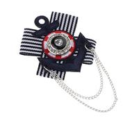 AMSLSIU Modern Fabric Badge Brooch Pin Elegant British Necktie Brooch Creating Lasting Impressions At Weddings And Banquet Events Anchor Star Pin Rhinestone