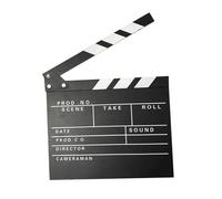 AMSLSIU Movie Directors Clapboard Film Slate Beautiful Finish Gift For Anyone Passionate About Film More Realistic Colors. Professional Movie Directors Clap Board, Black English, 20x20cm