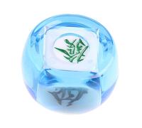 AMSLSIU Multi Sided Game Dice Table Game Mahjong Tiles Essential Accessories To Develop Engaging Family Gaming Experiences Chinese Mahjong Dice Acrylic Party, clear Blue, 4.35cm