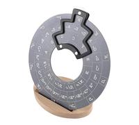 AMSLSIU Music Chords Wheel For Guitar Bass Piano Violin Effective Learning Tool To Understand Music Concepts Circle Of Fifths Wheel Transpose Tool, grey with base, Diameter 12cm