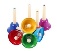 AMSLSIU Musical Toy Handbells High Strength Percussion Instrument Accessories Professional 8-Note Hand Bell Early Education