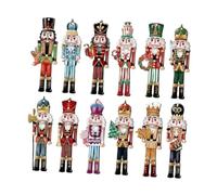 AMSLSIU Nutcracker Figurines Christmas Decoration Enchanting Wooden Sculptures Blessing Homes With Festive Spirits And Warm Memories Home Decor Sculpture Ornament Crafts