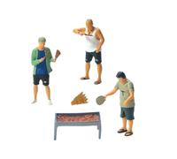 AMSLSIU Of S Scale 1/64 People Figure Set Layout Diorama Stunning Miniature BBQ Figure Model Set Must Have For Collectors Tiny People Character Figurines Doll Model Toys, Style A