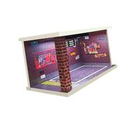 AMSLSIU Parking Lot Model Car Display Case Showcase 132 Scale Diecast Car Display Box With Realistic Garage Scene For Collectors 1/32 Scale Model Case For Diecast
