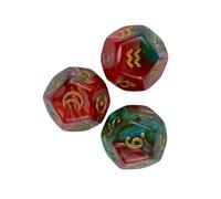 AMSLSIU Party Board Game Props Constellation Dice Astrology Dice Multifaceted Polyhedral Set Collectors And Game Lovers Constellation Astrology Role Play, Style B