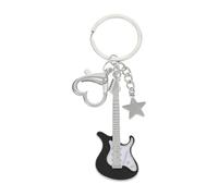 AMSLSIU Pendant Keychain Strong and Durable Keyring with Guitar Pentagram Star Creative and Fashionable Keychain for Women Gifts, 03