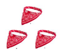 AMSLSIU Pet Bandana Stylish Comfortable Wear Easy To Clean Adjustable Buckles Dog Kerchief Neckerchief FauxLeather Dog Bandanas, red M